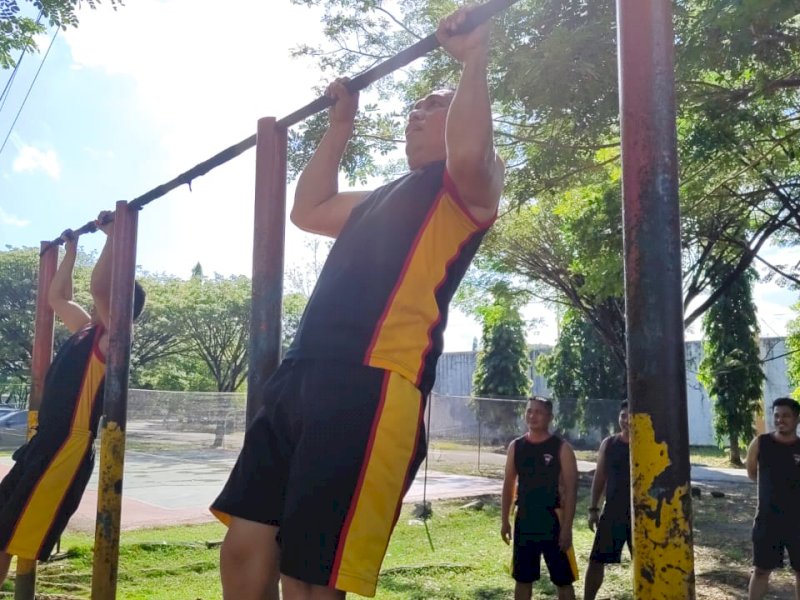 Cek Kondisi Fisik Anggota, Brimob Bone Gelar TKJ Berkala