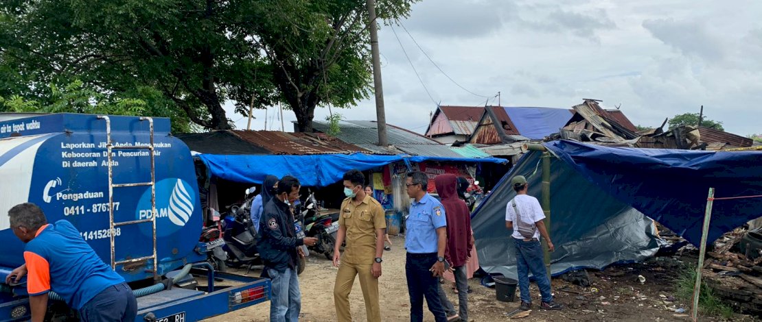 PDAM Makassar Salurkan Air Bersih untuk Korban Kebakaran di Tallo