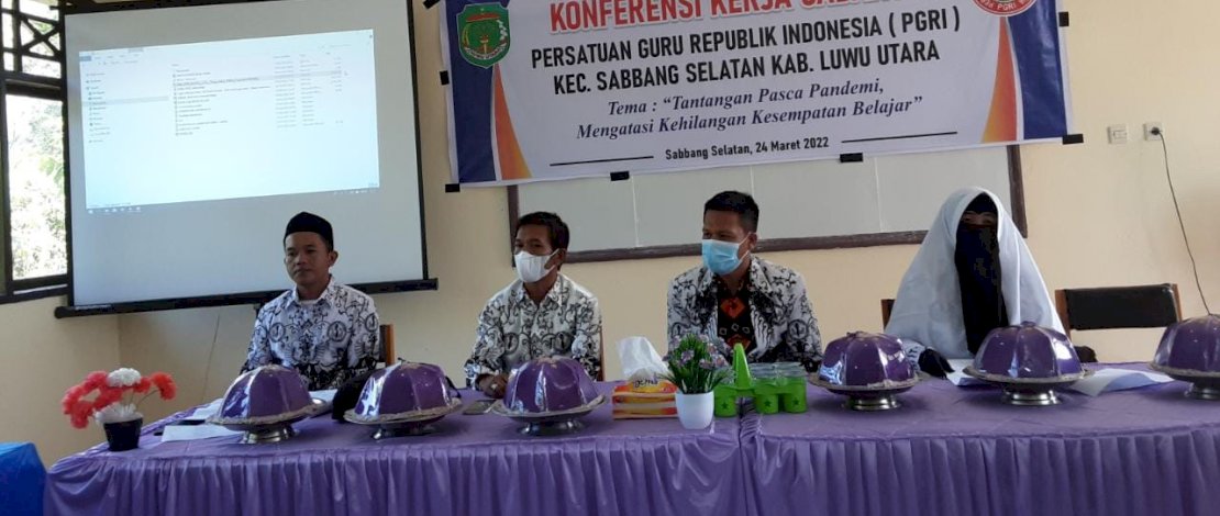 Hadiri Konferensi Kerja PGRI Sabbang, Ketua PGRI Lutra: Semua Guru Harus Aktif 