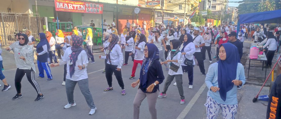 Senam Pagi Pemerintah Kecamatan Bontoala Bersama Pj RT-RW