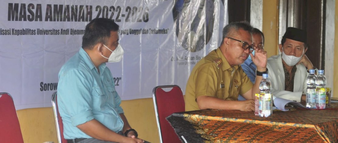 Budiman saat menghadiri rapat kerja Universitas Andi Djemma (Unanda) Palopo, di Sorowako, Selasa (29/3/2022).