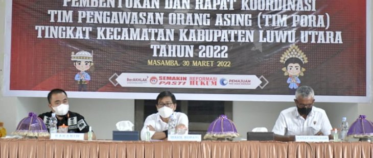 Bersama Pemkab Lutra, Kemenkumham Gelar&nbsp;Rapat Tim Pengawasan Orang Asing Tingkat Kecamatan