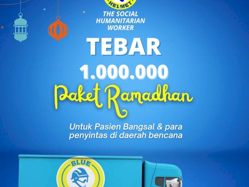 Blue Helmet Indonesia Gelar Program Berbagi "Tebar Satu Juta Paket Ramadan"  