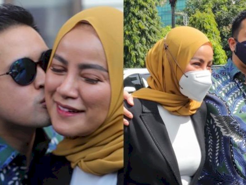 Hadiri Sidang Cerai Perdana, Olla Ramlan dan Aufar Hutapea Saling Rangkul