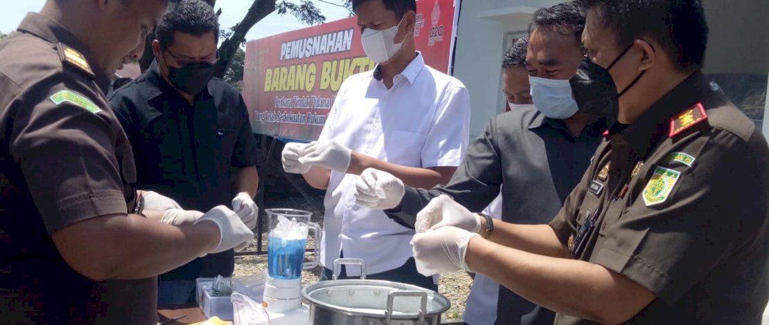 Kejari Luwu, Musnahkan Barang Bukti Sabu Seberat 58 Gram