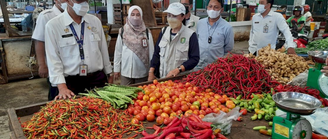 Penanggung Jawab Pengawalan dan Monitoring Ketersediaan dan Harga Bahan Pangan Pokok untuk Provinsi Kalimantan Barat (Kalbar), Direktur Buah dan Florikultura, Liferdi Lukman, mengunjungi beberapa lokasi pasar dan supermarket untuk memantau ketersediaan dan harga bahan pangan pokok di Kalbar.
