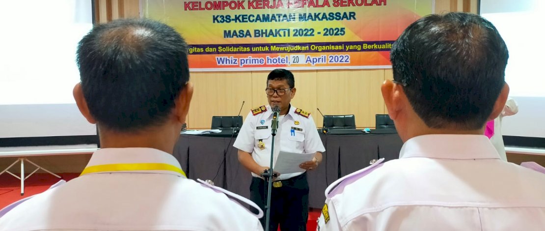 Dinas Pendidikan Kota Makassar melantik pengurus Kelompok Kerja Kepala Sekolah (K3S) Kecamatan Makassar masa bakti 2022-2025.