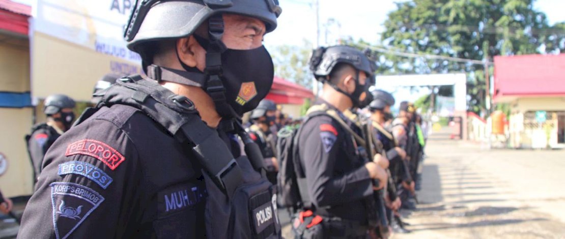 Hadiri Apel Gelar Pasukan Ops Ketupat 2022, Ini Pesan Danyon Brimob Bone