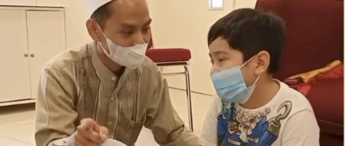 Potret Rafathar belajar mengaji di Bayt Al Quran.