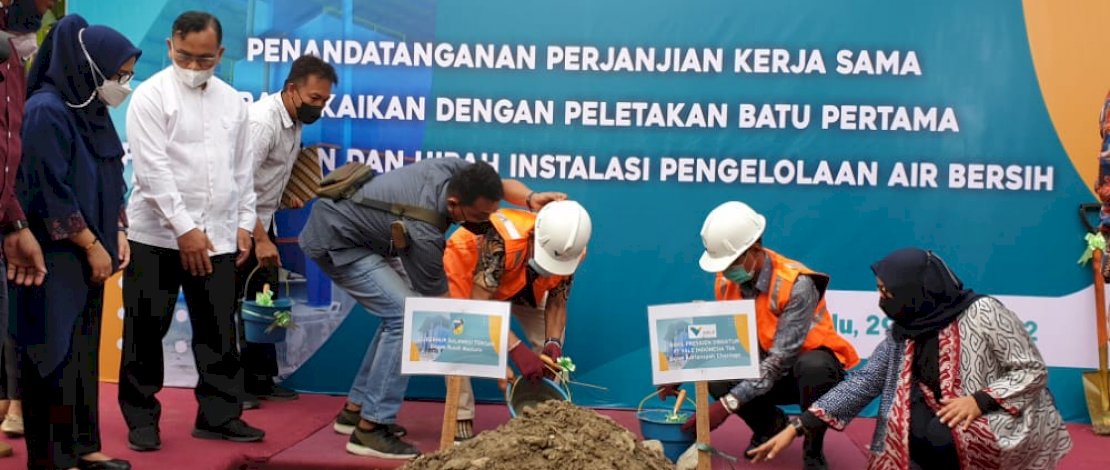 Bangun Air Bersih Untuk Warga Palu, Gubernur Sulteng Apresiasi Vale Indonesia 