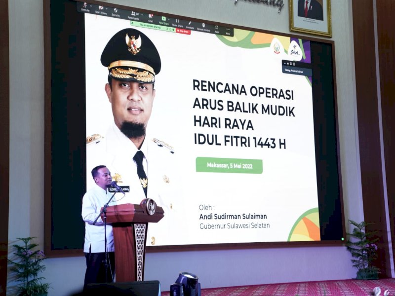 Gubernur Sulsel Rakor Arus Balik 2022 Bersama Forkopimda dan Pemerintah Daerah
