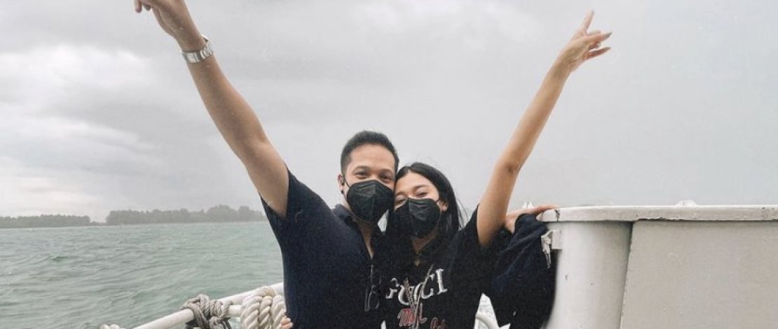 Naysilla Mirdad dan kekasih barunya. 