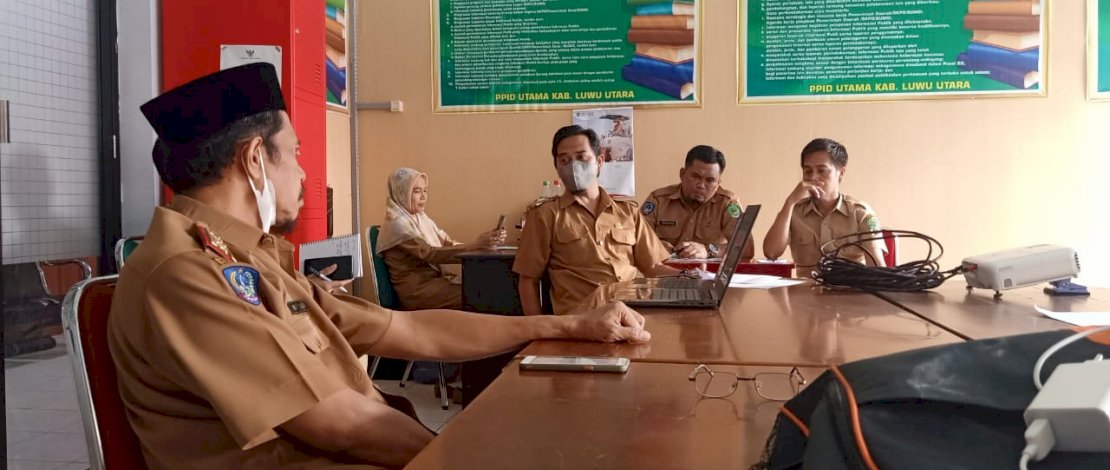 Bahas Agenda Penting, Kepala Dinas Kominfo Luwu Utara Gelar Rapat
