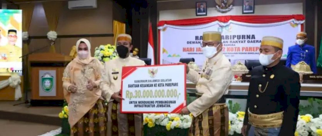 HUT Ke-62, Kota Parepare Dapat Bantuan Keuangan Rp30 Miliar dari Pemporv Sulsel