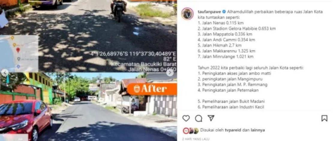 Pemkot Parepare Tuntaskan Perbaikan Sejumlah Ruas Jalan