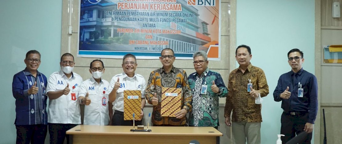 Sependapat Layani Masyarakat, PDAM Makassar Teken MoU dengan BNI