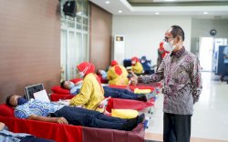 Aksi Kemanusiaan, Pegawai PDAM Makassar Ramai-ramai Donor Darah 