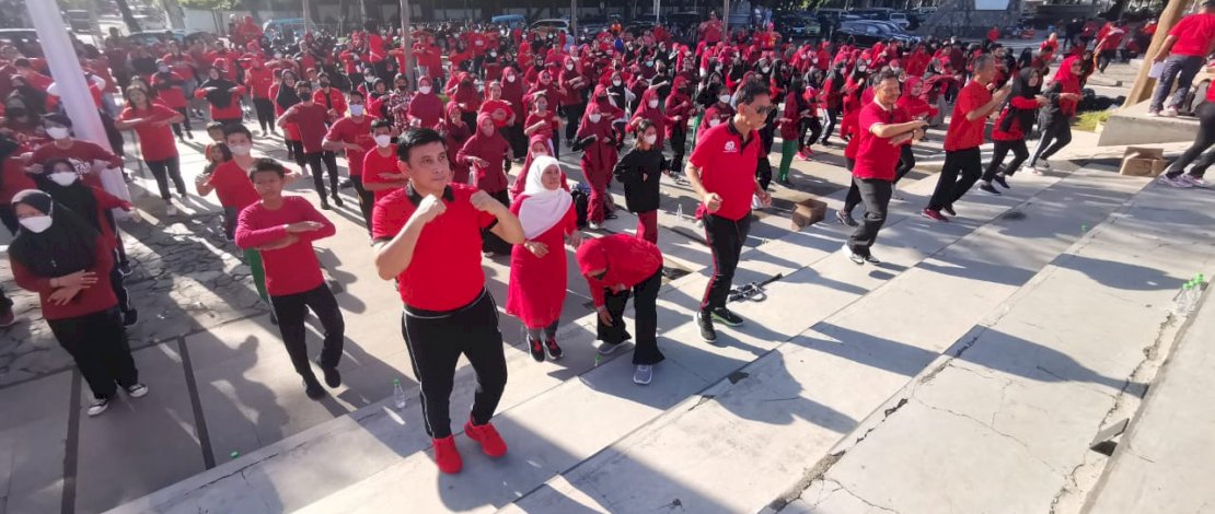 HUT ke-49 PDI Perjuangan Ciptakan Senam Wajib, Sicita Namanya 