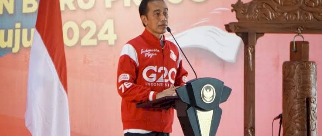 Presiden Jokowi, saat membuka Rakernas V Projo (Pro Jokowi) di Jawa Tengah, kemarin. (Foto: Int)