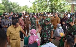 Bupati dan Wakil Bupati Takalar Pantau Vaksin Bersama Pangdam Hasanuddin