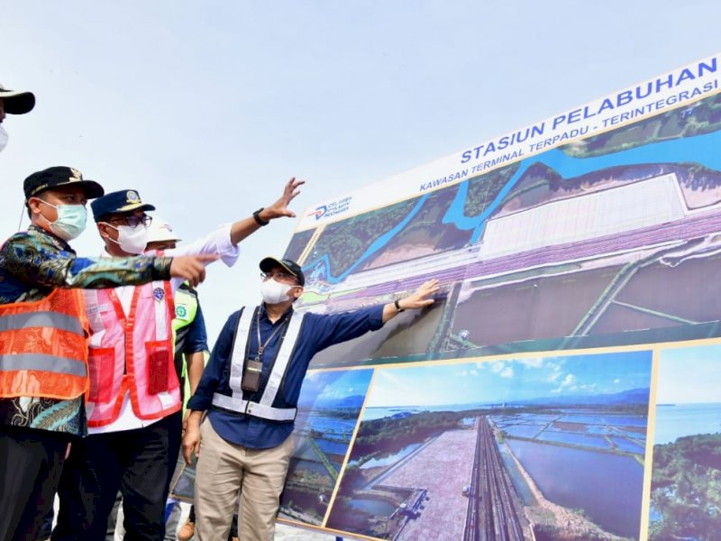 Gubernur Sulsel Bersama Menhub RI Cek Progres Kereta Api Makassar-Parepare