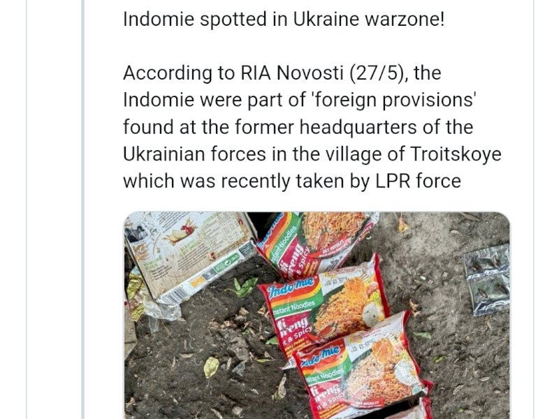 Tertangkap Kamera Wartawan, Indomie Jadi Ransum Tentara Perang Ukraina