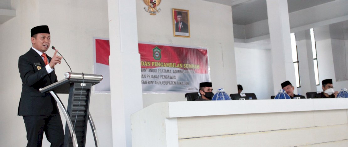 Lantik Tujuh Pejabat Tinggi Pratama, Bupati Takalar: Jadikan Jabatan Kekuatan Tim