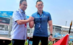 Nonton Formula E di Sirkuit Ancol, AHY Disambut Akrab Anies Baswedan 