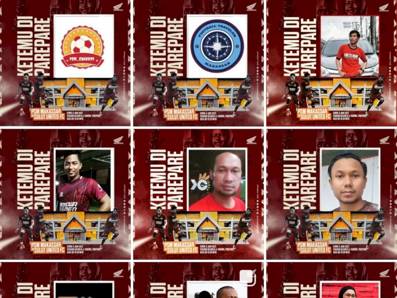 Jelang Pertandingan PSM VS Sulut United, Ribuan Twibbon 'Ketemu di Parepare' Dipakai Supporter PSM
