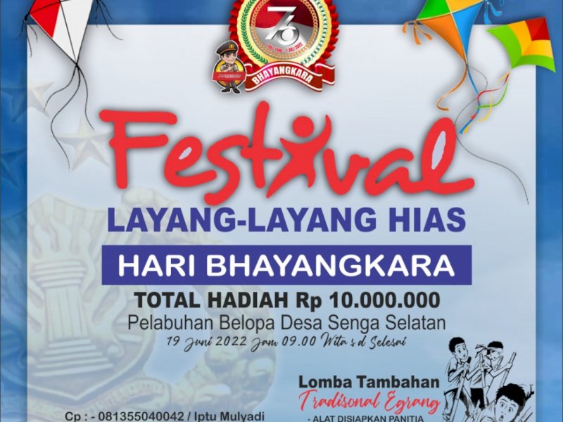 Yuk Ikutan Lomba Layang Hias, Ada Hadiah Rp10 juta dari Polres Luwu