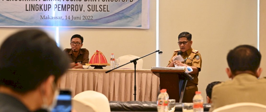 Dinas Komunikasi, Informatika, Statistik dan Persandian Sulsel, menggelar Workshop Kehumasan Penguatan Peran, Tugas, dan Fungsi OPD Lingkup Pemprov Sulsel, di Wthree Premier Hotel Makassar, Selasa, 14 Juni 2022.