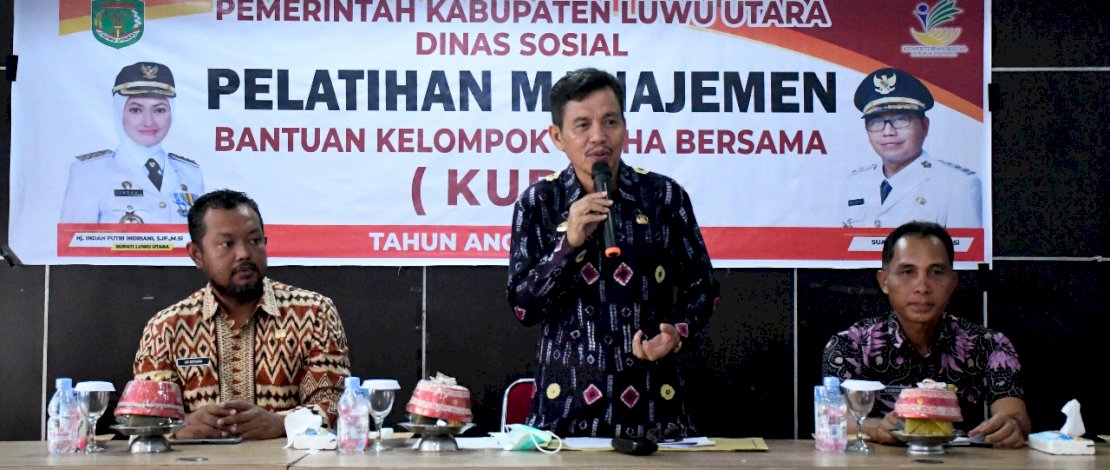 Pemkab Luwu Utara Melalui Dinas Sosial Menggelar Pelatihan Manajemen Bantuan Kelompok Usaha Bersama