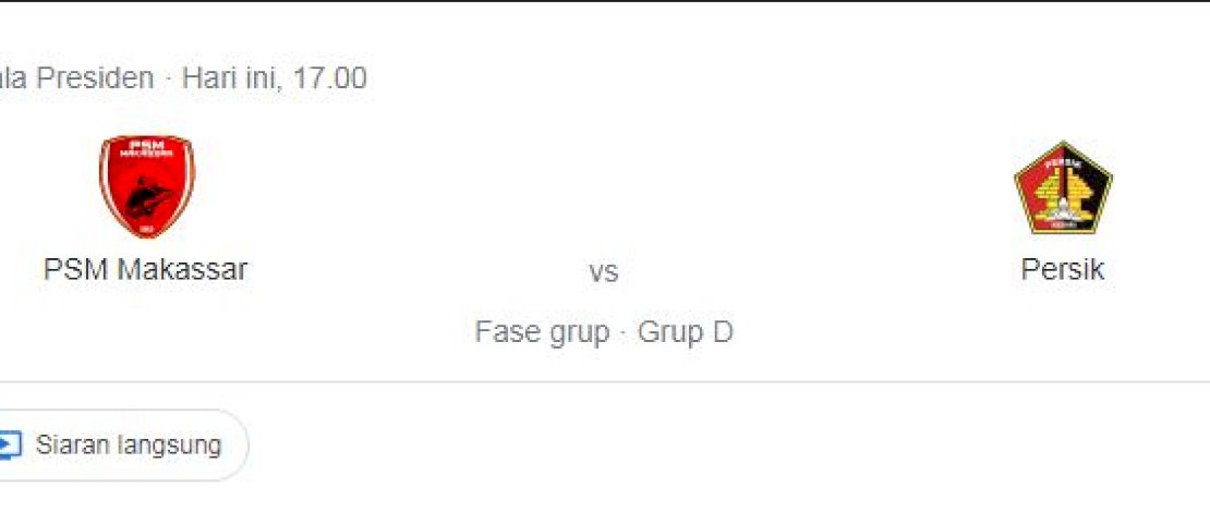 Babak Pertama Berakhir, Skor Kacamata PSM Makassar VS Persik Kediri