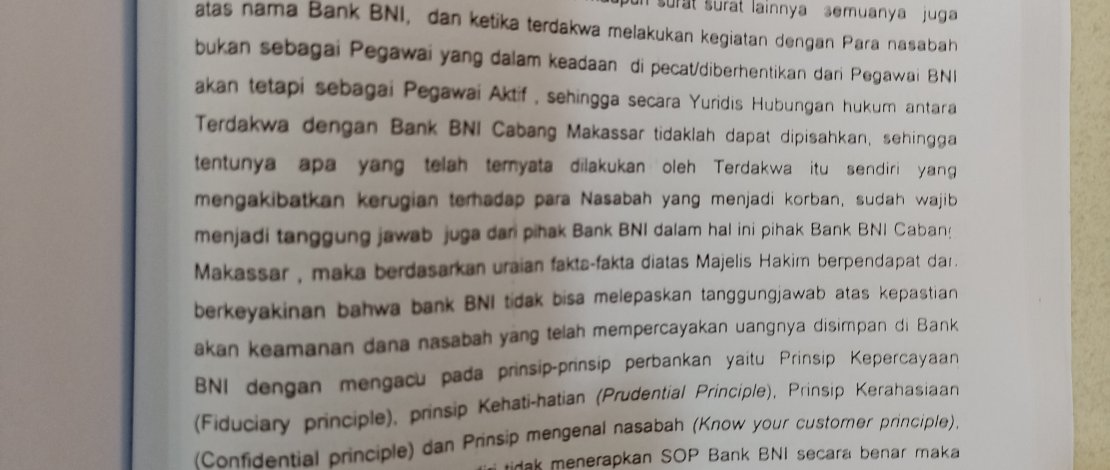 Ini Isi Putusan Pengadilan yang Menyatakan BNI Wajib Bertanggungjawab Terhadap Penggelapan Dana Nasabah