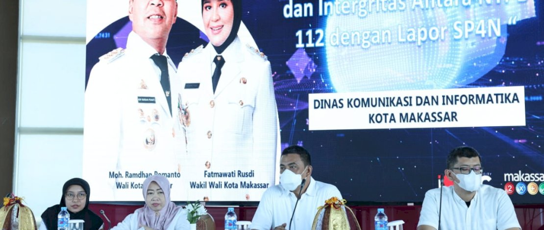 Dinas Komunikasi dan Informatika Kota Makassar menggelar Bimbingan Teknis NTPD 112 Kota Makassar, di Hotel Aston, Jalan Hasanuddin, Rabu, 22 Juni 2022.