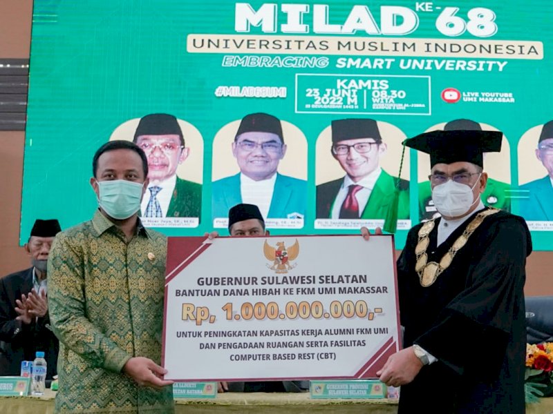Pemprov Sulsel Hibahkan Dana Rp 1 Miliar untuk UMI