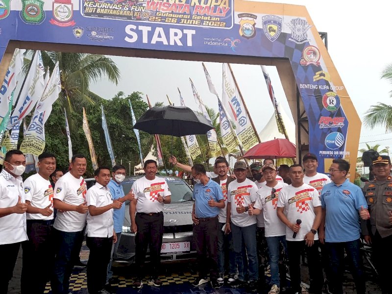 Dilepas Kapolda Sulsel, Kejurnas Benteng Kupa Rally Wisata and Fun Resmi Bergulir