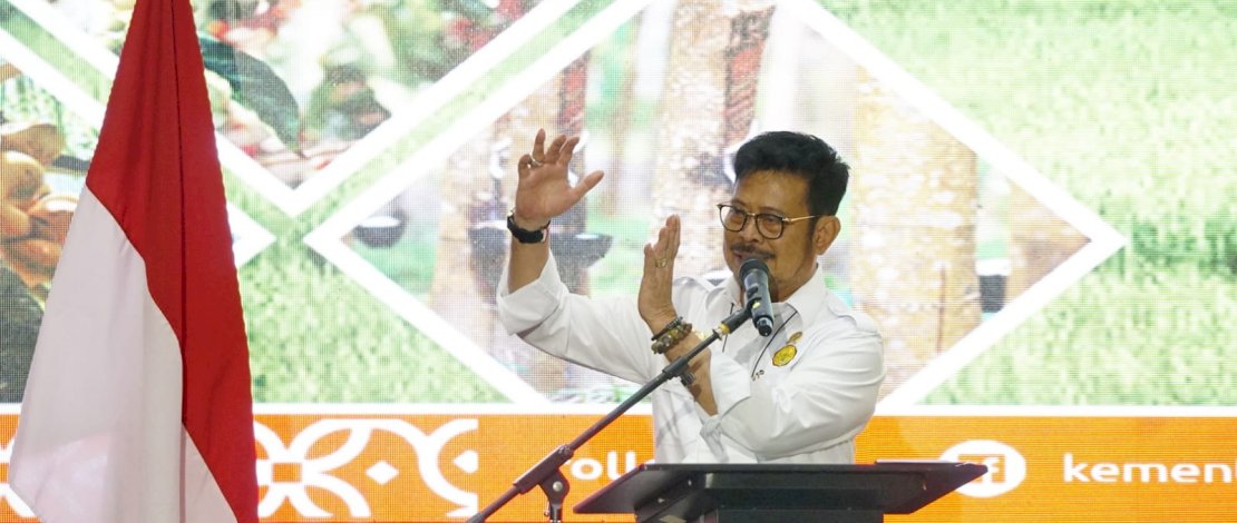 Mentan SYL pada Musyawarah Perencanaan Pembangunan Pertanian Nasional (Musrenbangtannas) Tahun 2022, di Kanpus Kementerian Pertanian (Kementan), Jakarta, Rabu, 29 Juni 2022.
