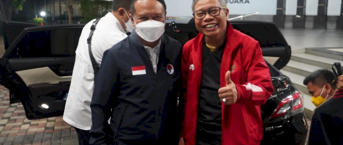 Menpora Zainuddin Amali bersama Wali Kota Parepare Taufan Pawe.