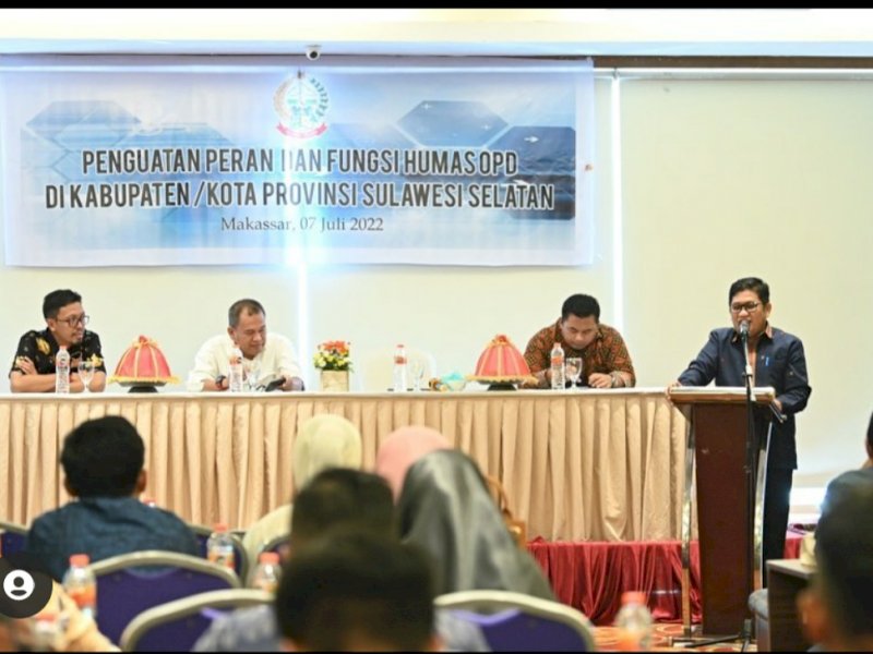 Perkuat Peran dan Fungsi Humas OPD Kabupaten/Kota, Diskominfo Sulsel Gelar Workshop Kehumasan