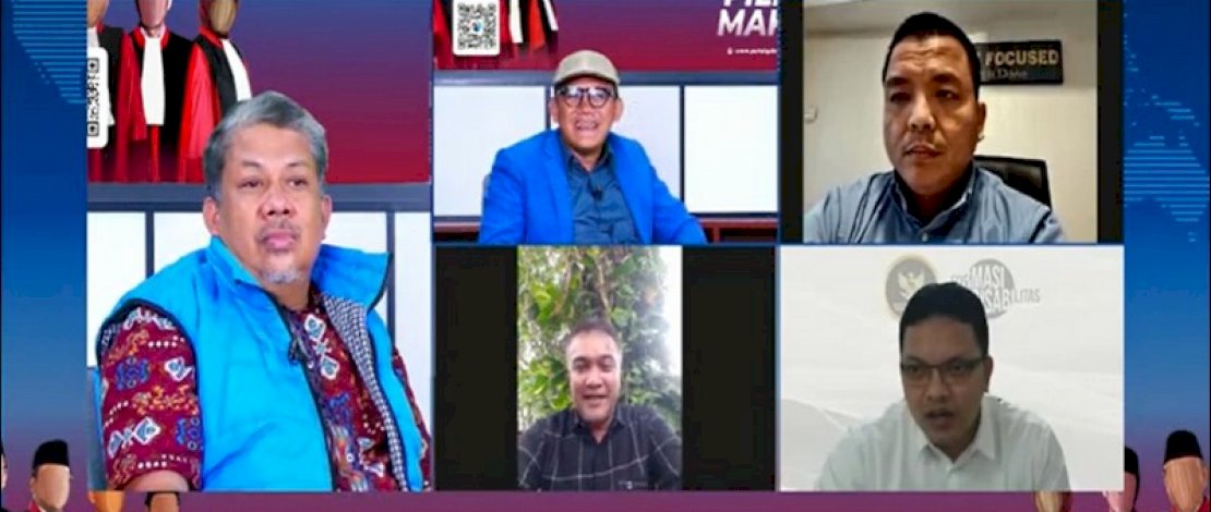 Fahri Hamzah dalam Gelora Talk bertajuk 'Menyoal Putusan MK atas UU Pemilu: Pilihan Rakyat Makin Terbatas',&nbsp; yang digelar secara daring, Rabu (13/7/2022) sore. 