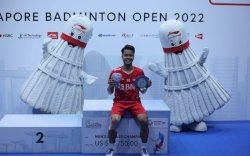 Singapore Open 2022,  Anthony Ginting Buka Puasa Gelar Juara