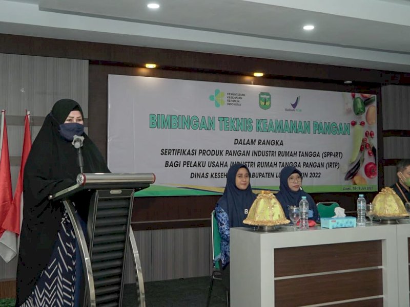Utamakan Keamanan Pangan, Dinkes Luwu Gelar Bimtek Bagi Pelaku Usaha IRTP
