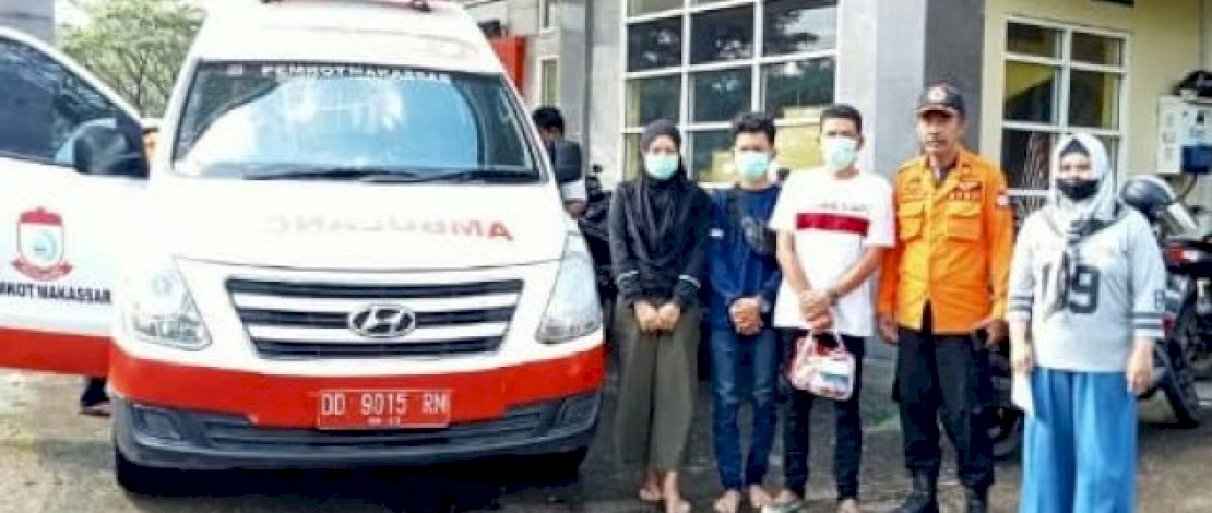 BPBD Makassar Evakuasi Warga  Makassar yang Jadi Korban Selamat  KM Ladang Pertiwi