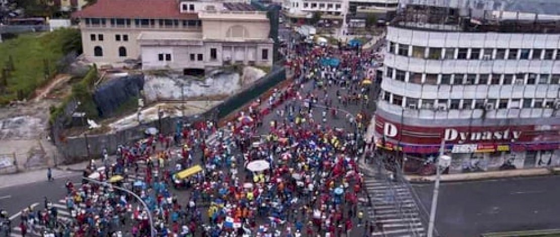 Demonstrasi besar-besaran di Panama