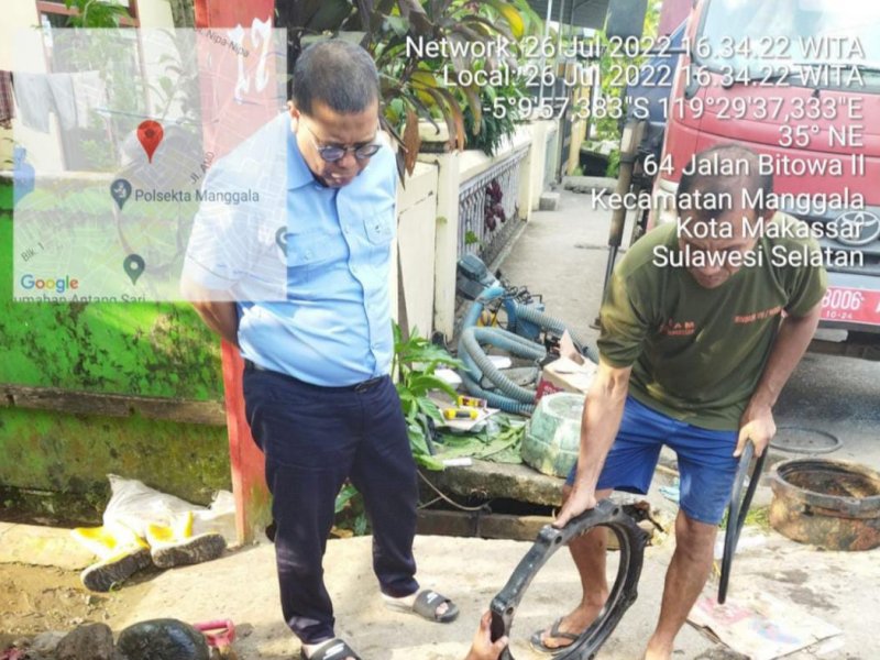Dirtek PDAM Turun Langsung Pantau Pekerjaan Kebocoran Pipa di Antang