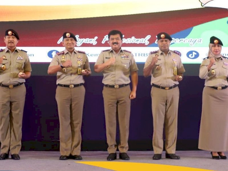 Seragam Baru Kementerian ATR/BPN, Pakai Baret dan Tanda Pangkat