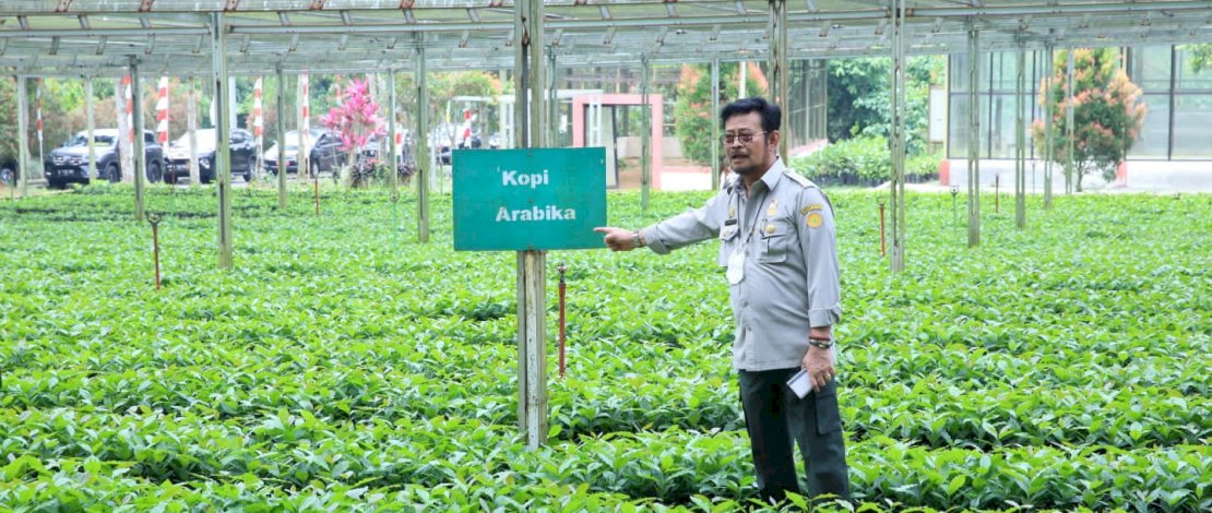 Mentan SYL dalam kunjungan kerjanya ke Balai Penelitian Tanaman Industri (Balitri) di Sukabumi, Kamis, 28 Juli 2022.