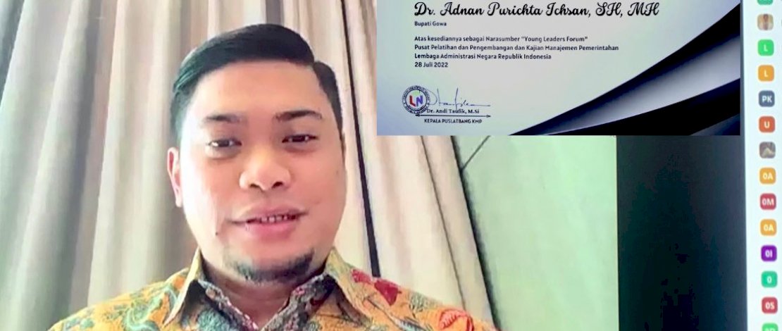 Narasumber di Young Leaders Forum LAN RI, Adnan Paparkan Program Strategis Pemkab Gowa