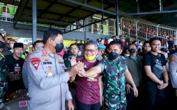 Nobar Bersama Pangdam dan Kapolda Sulsel, Taufan Pawe Apresiasi Kemenangan PSM Makassar